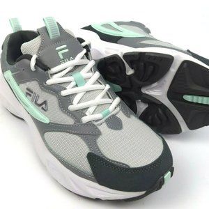 FILA Women's Recollector Athletic Sneaker Shoes-White/Gray/Mint